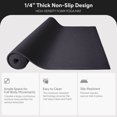 thumbnail image 3 of Fitvids 1/4-Inch High Density Thick Non Slip Workout Yoga Mat with Carry Strap, Black, 3 of 10