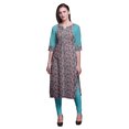 thumbnail image 1 of Bimba Cotton Printed Straight Kurtis For Women Panel Kurta Summer Tunic-X-Small, 1 of 6