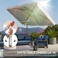 thumbnail image 3 of Outsunny Parasol de Patio Parasol d'Extérieur, Mât en Aluminium, Manivelle Blanc, 3 of 9