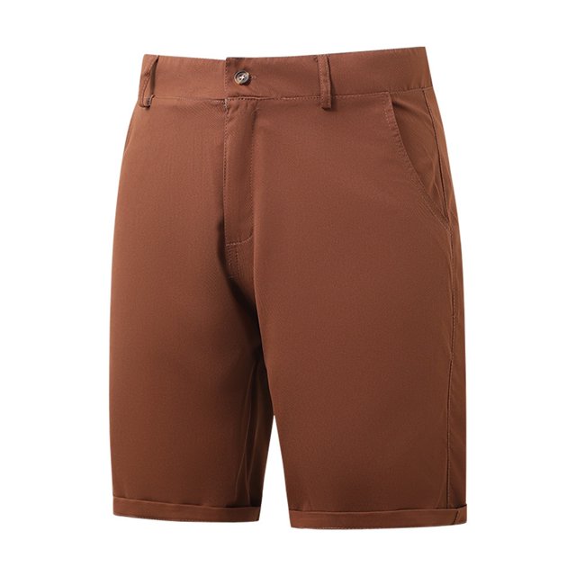 EOYWHK Jean Shorts Men Relaxed Fit Straight Leg Zipper Pockets Solid Color Dress Shorts