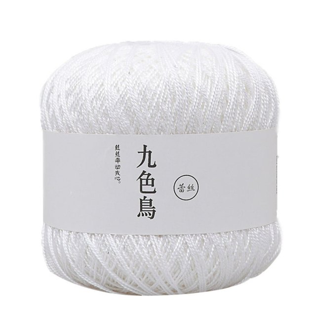JUNWELL Lace Thread Diy Woven Cotton Fine Cotton Thread Crochet Yarn 8th