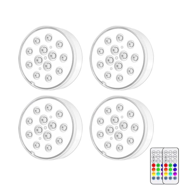 Kyusrd Aubaines d'Été pour Terrasse Extérieure!Chargement USB Led13 Lumières RVB à Changement de Couleur Télécommande RF Lumières de Plongée Minuterie Lumières de Fond de Piscine 20 ml