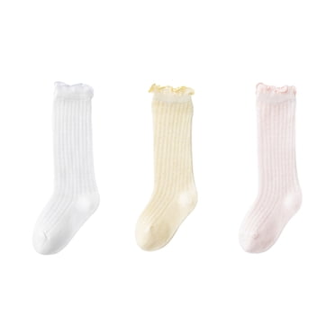 B91xZ Baby-girls Shorty Socks Baby and Toddler Girl Folded Cuff Socks,Pink 3-12 Months