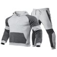 thumbnail image 1 of Mens Sweatsuits 2 Piece Hoodie Tracksuit Sets CasualColor Block Jogging Suits for Men, 1 of 4