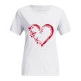 thumbnail image 1 of T-Shirts à Col Rond Imprimés pour Femmes Grande Taille, Imprimé Chat, Manches Courtes, T-Shirt Graphique, 1 of 9