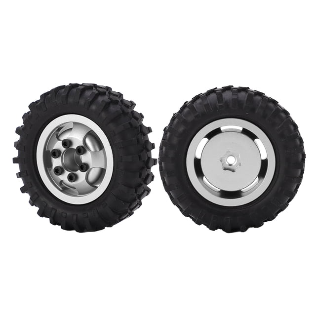 1/24 Metal Tyre Set, Uneven Textures 1/24 Wheel Rim Rubber Tire For AXIAL SCX24 RC Car Black,Silver,Red