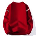 thumbnail image 1 of Pisexur Mens Sweater Casual Fashion Solid Color Ribbed Knit Sweaters Long Sleeve Crewneck Sweater Fall Winter Warm Oversized Pullover Sweaters Plus Size Sweaters M-4XL, 1 of 7