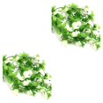 thumbnail image 3 of stanreset 2Pcs Artficial Rose Rattan Hanging Vine Fake Plant Home Wedding Party Decor white 2Set, 3 of 6