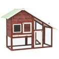 thumbnail image 1 of vidaXL Rabbit Hutch Mocha and White 140x63x120 cm Solid Firwood, 1 of 5