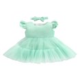 thumbnail image 1 of Petites Filles Doux Style Robe Maille Épissure Princesse Jupe, 1 of 9
