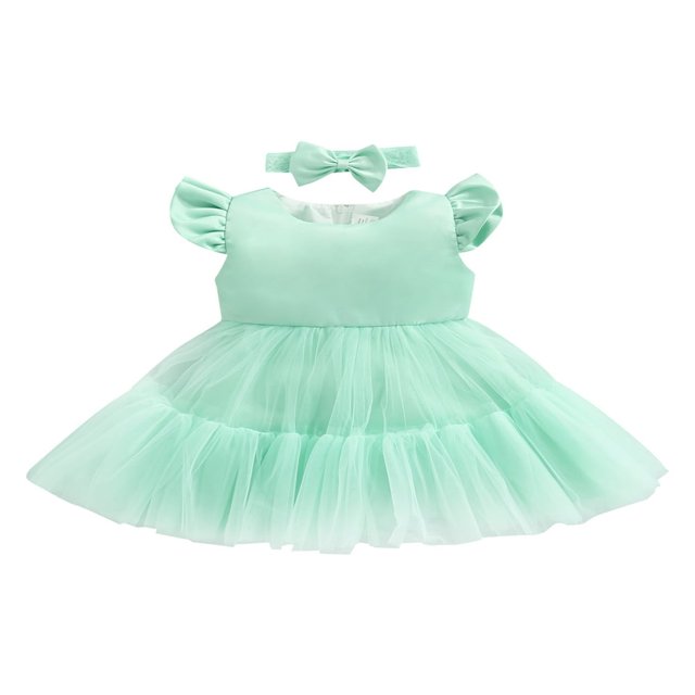 Petites Filles Doux Style Robe Maille Épissure Princesse Jupe