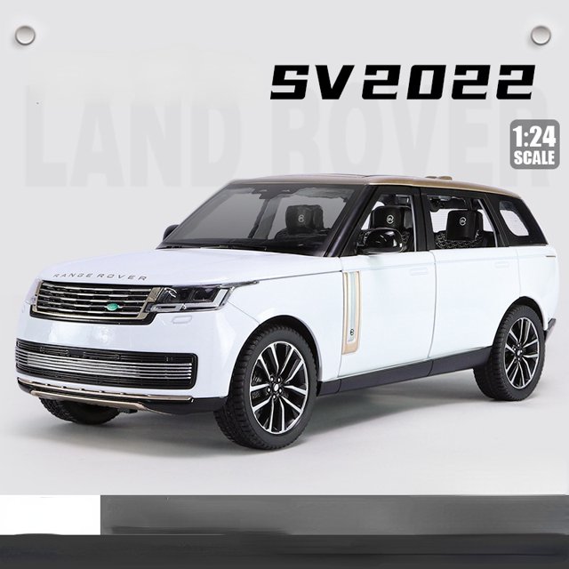 1:24 2022 Land Rover Range Rover SV SUV Alloy Model Car Toy Diecasts Casting Sound and Light Car Toys For Children Vehicle C523 White No box