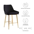 thumbnail image 4 of Heavenly Collection Velvet Stool, 4 of 4