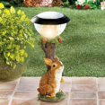 thumbnail image 2 of Desktop Ornament Cat Rabbit Solar Garden Resin Crafts Animal Statue Decoration for Home and Garden Appeal, 2 of 4