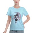 thumbnail image 1 of Women's Basic Short Sleeve T-Shirt Demon Slayer Butterfly Ninja, 1 of 6