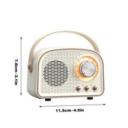 Bdday Retro Bluetooth Speaker Mini Wireless Speaker With Riching Bass In Clear Stereo Sound Portable Speaker Support FM, USB Drive, SD Card, AUX