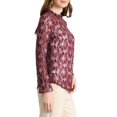thumbnail image 4 of INSPIRE CHIC Blouse à Encolure à Volants en Dentelle Crochetée Transparente à Motif Floral pour Femme P Rouge, 4 of 7