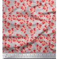 thumbnail image 1 of Soimoi Gray Rayon Fabric Artistic Floral Print Sewing Fabric Yard 56 Inch Wide, 1 of 5