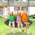 thumbnail image 4 of Patiojoy 40" Flying Saucer Tree Swing Set Outdoor Round Swing w/Adjustable Hanging Ropes for Children Tree Park Backyard, 4 of 10