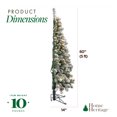 thumbnail image 3 of Home Heritage Corner 5' Flocked 100 LED Pre-Lit Artificial Christmas Tree, 3 of 10