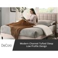 thumbnail image 4 of DeCoro Mornington Upholstered 2.0 Platform Bed w/ Metal Frame, Linen, King, 4 of 10