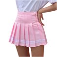 thumbnail image 1 of Jovati Jupe Trapèze Plissée Taille Haute pour Femme, Unie, P, 1 of 9