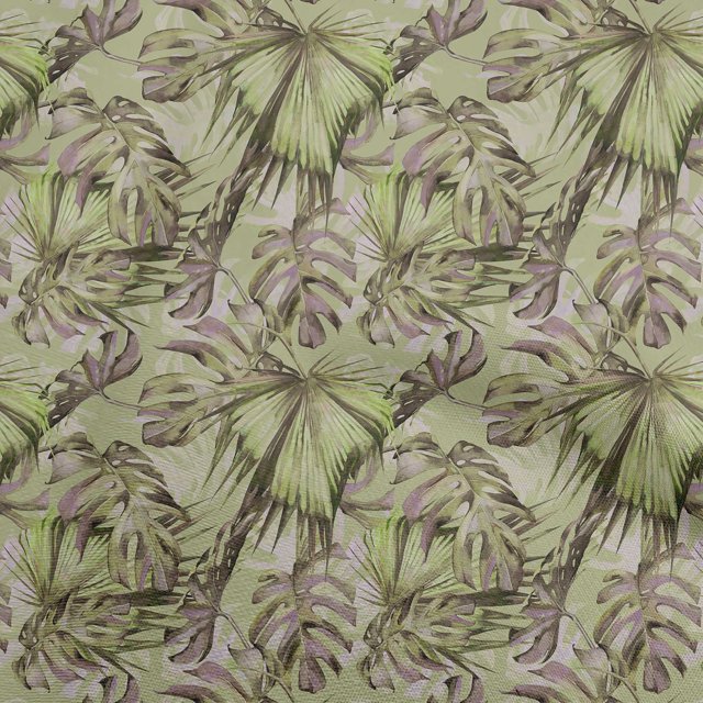 oneOone Cotton Poplin Light Green Fabric Tropical Craft Projects Decor Fabric Printed By The Yard 56 Inch Wide