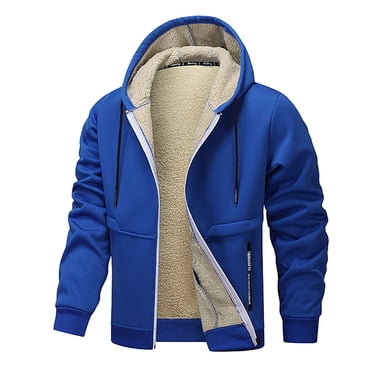 Pisexur Manteaux d'Hiver pour Hommes à Fermeture Éclair, Veste en Molleton à Cordon, Couleur Unie, Manches Longues, Vestes à Capuche pour Hommes, Décontractée et Chaude, Manteau d'Hiver pour Hommes P-3TG