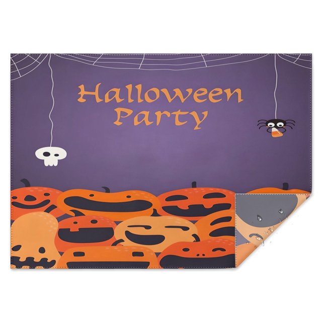Happy Halloween Tablecloth Wrinkle Resistant Washable Tablecolths Table Covers Evil Pumpkin Ghost Rectangle Table Cloths for Halloween Party Decorations Favors