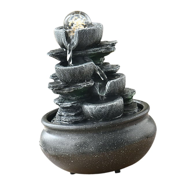 simhoa Cascade Intérieure Illuminée Maison Terrasse Pendaison de Crémaillère Bureau Table B