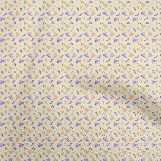 oneOone Rayon Light Yellow Fabric Leaves Craft Projects Decor Fabric Printed By The Yard 56 Inch Wide