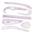 thumbnail image 4 of Dress Makers Ruler Styling Sewing French Curve Ruler Set Fashion Design Rulers Metric Rulers Set for Pattern Makers, Tailors 7 Pieces, 4 of 8