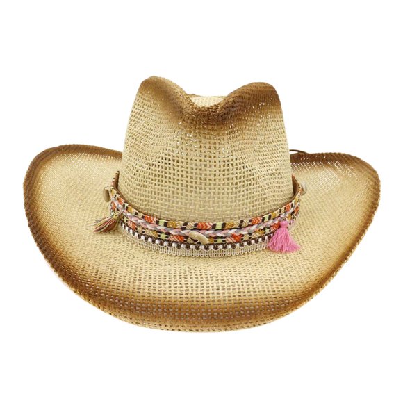 Straw Cowboy HAT Outback Western Jacaru Mens Womens Cowboy Old West Hat sun hats for women Hat for women Beige
