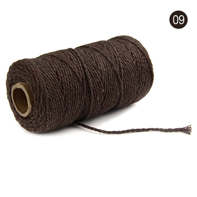 Économies pour la Maison Iumwxz Fil de Coton Fil à Coudre 100 m par Rouleau Corde Torsadée Pure Artisanat Macramé Ficelle Fil pour Couture Déco Économies