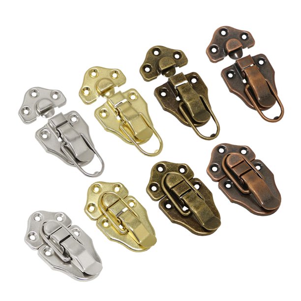 Toggle Wooden Box with Screws Hardware Clasp Clip Buckle Hasp Lock