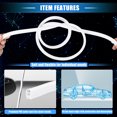 thumbnail image 4 of Unique Bargains Car Door Edge Guard 16.4ft U Shape Rubber Edge Trim Seal Strip Protector Universal PVC Iron White, 4 of 7