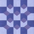 thumbnail image 1 of Ahgly Company Tapis d'Intérieur Lavable à la Machine, Carré, Transitionnel, Bleu, Tapis de Zone, 4 Pieds Carré, 1 of 7