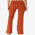 thumbnail image 2 of Pantalon de Yoga Décontracté pour Femmes Grande Taille, Basique, Taille Repliable, Confortable, en Coton Extensible, Coupe Bootcut, 2 of 7