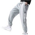 thumbnail image 4 of Styesk Men's Pants Men's Solid Color Leisure Motion Easy Shut Up Sweatpants Add Fertilizer Enlarge Trousers, 4 of 5