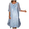 thumbnail image 2 of CHOK Ensemble Deux Pièces pour Femmes Robe Midi à Imprimé Floral avec Cardigan en Mousseline Sans Manches Grande Taille Robes d'Invitée de Mariage Robes de la Mère de la Mariée 2022, 2 of 6