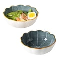 thumbnail image 1 of Qeeadeea Small Round Baking Dish Set Of 2, Colorful Ceramic Pie Pan, Round Pie Dish, Morandi Color Tableware-dark grey-15x15x5cm, 500ml, 1 of 7