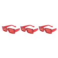 thumbnail image 2 of kurtrusly Monture Rectangulaire Légère Protection pour Style à la Mode Matériaux PC Lunettes Monture Rouge 3 Ensembles, 2 of 6