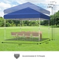 thumbnail image 2 of Garvee 10 x 10 ft Pop-up Canopy, One Button Push Setup, Heavy Duty, Portable Roller Bag, Blue, 2 of 8