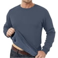 thumbnail image 2 of QIPOPIQ Chandail à Col Rond pour Homme à Manches Longues Décontracté Chaud en Molleton Chandail à Enfiler Liquidation, 2 of 9