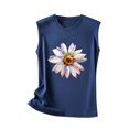 thumbnail image 4 of EGNMCR Camisoles pour Femmes T-Shirt d'Été Décontracté à Imprimé à Col Rond Ample Sans Manches pour Femme, 4 of 5