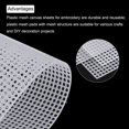 thumbnail image 4 of Unique Bargains 6pcs 13'x20' Plastic Mesh Canvas Sheet 8 Count Needlepoint Blank Canvas for Embroidery, White, 4 of 5