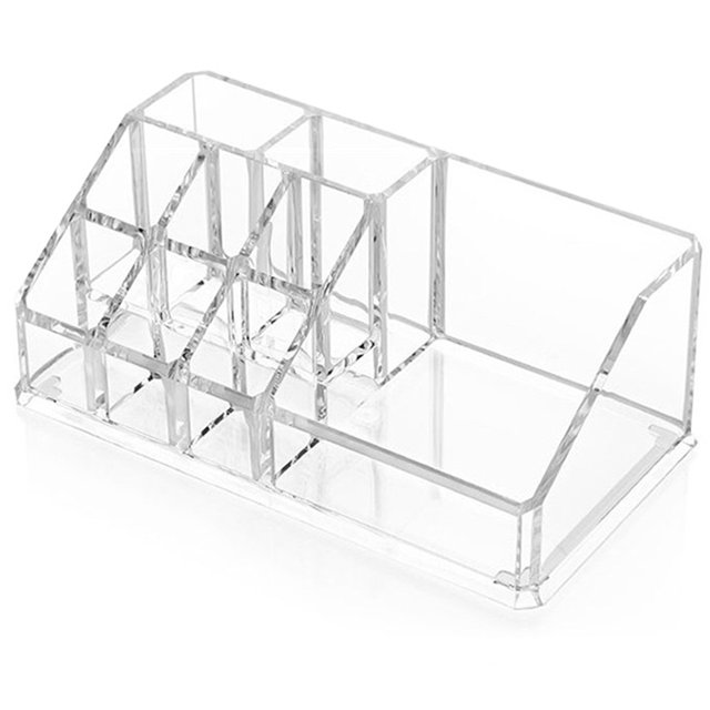 Makeup Organizer 9-Grid Versatile Plastic Lipstick Holder Lipgloss Organizer