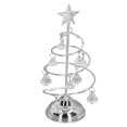 thumbnail image 1 of Christmas Tree Lamp, Easy To Use Christmas Tree Night Light  Pendant Galvanized Iron Frame Decorative Glossy Beautiful Lines  For Home Silver White Light, 1 of 8