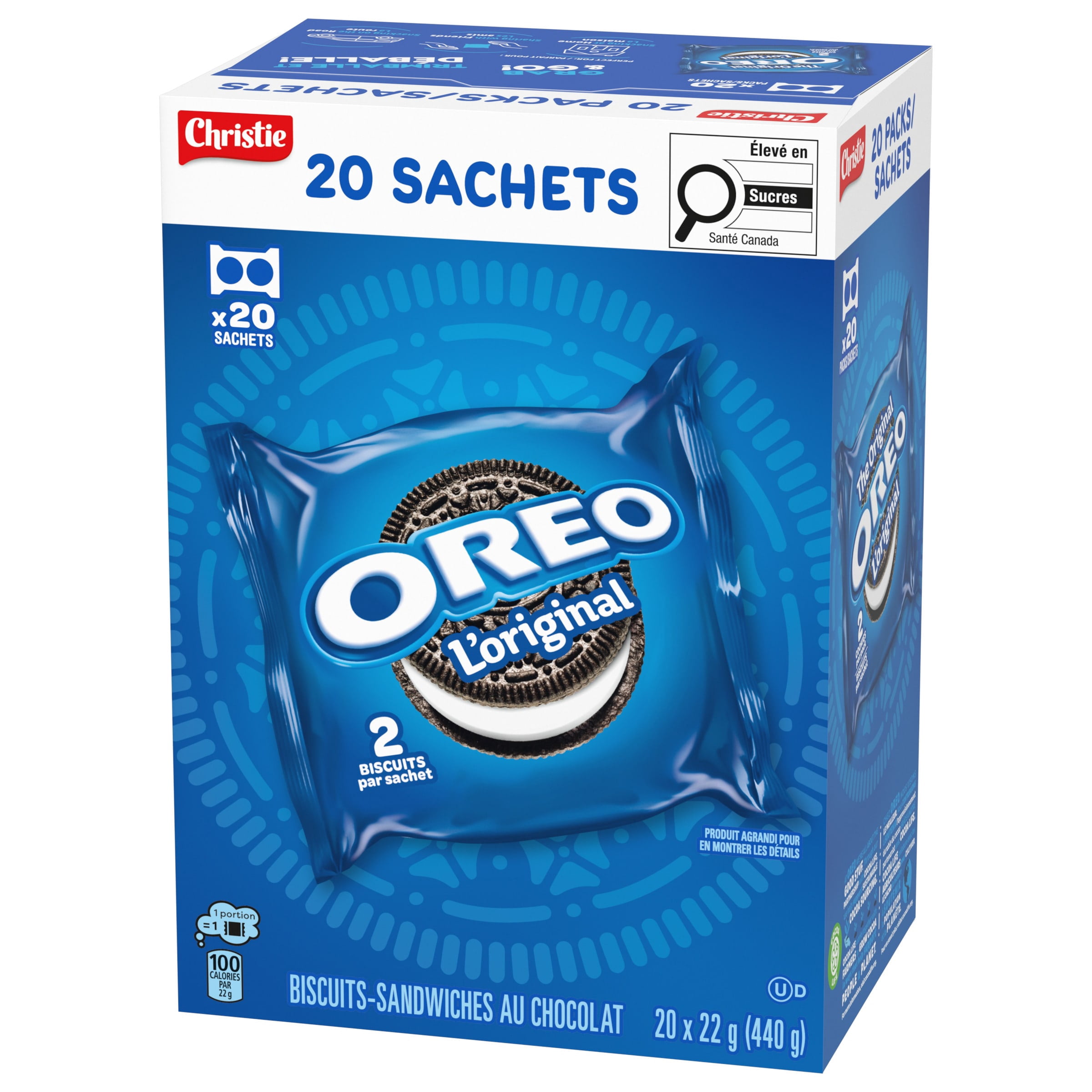 OREO Chocolate Sandwich Cookies, 20 Original Snack Packs