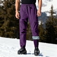 thumbnail image 2 of Sentmoon Snow Pants Mens Waterproof Snow Pants Men Unisex Casual Faddish Solid Patchwork Zipper Multiple Pockets Trousers Ski Pants for Layering with Base Layers M, 2 of 9
